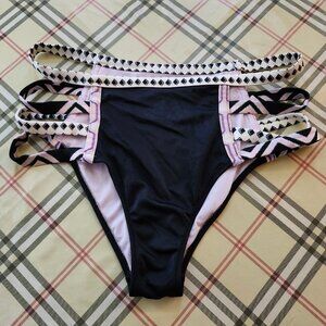 Victoria’s Secret Strappy Bikini Bottoms Size M Medium.